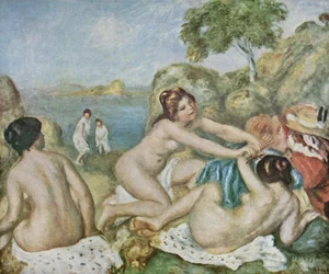 Three Bathing Girls with Crabs